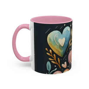 Colorful Mugs 11oz Hearts Pattern Coffee Cup - Dipaliz