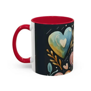 Colorful Mugs 11oz Hearts Pattern Coffee Cup - Dipaliz