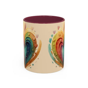 Vibrant Hearts Pattern Ceramic Mugs - Eco Friendly Gifts - Dipaliz