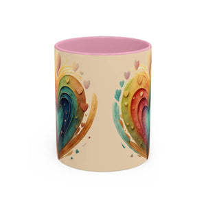 Vibrant Hearts Pattern Ceramic Mugs - Eco Friendly Gifts - Dipaliz