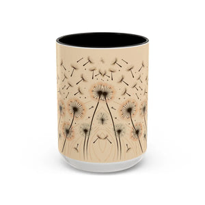 Whimsical Dreamy Dandelion Mugs - Vibrant Ceramic - Dipaliz