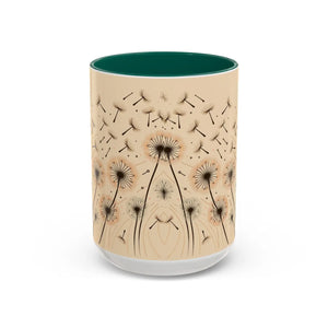 Whimsical Dreamy Dandelion Mugs - Vibrant Ceramic - Dipaliz