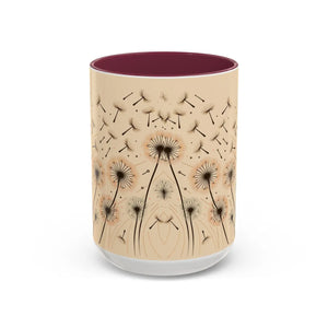 Whimsical Dreamy Dandelion Mugs - Vibrant Ceramic - Dipaliz