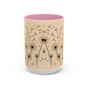 Whimsical Dreamy Dandelion Mugs - Vibrant Ceramic - Dipaliz