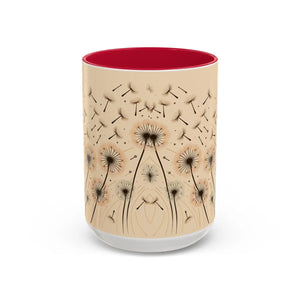 Whimsical Dreamy Dandelion Mugs - Vibrant Ceramic - Dipaliz