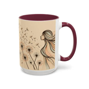 Mug - Dreamy Dandelion Mugs - Whimsical Colorful Kitchen Joy - Dipaliz