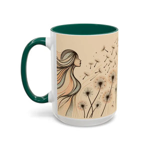 Mug - Dreamy Dandelion Mugs - Whimsical Colorful Kitchen Joy - Dipaliz