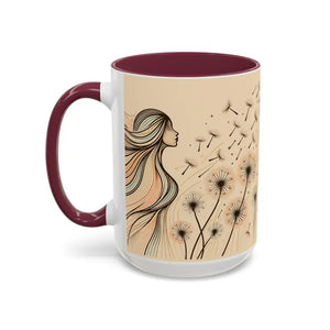 Mug - Dreamy Dandelion Mugs - Whimsical Colorful Kitchen Joy - Dipaliz