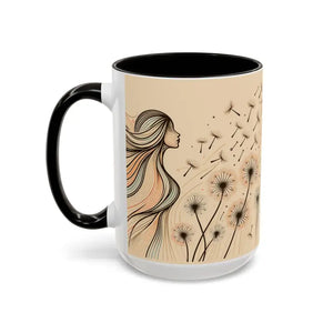 Mug - Dreamy Dandelion Mugs - Whimsical Colorful Kitchen Joy - Dipaliz