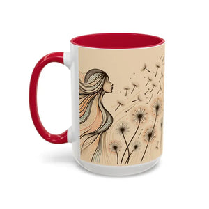 Mug - Dreamy Dandelion Mugs - Whimsical Colorful Kitchen Joy - Dipaliz
