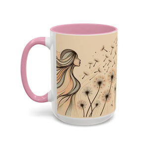 Mug - Dreamy Dandelion Mugs - Whimsical Colorful Kitchen Joy - Dipaliz