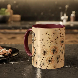 Mug - Dreamy Dandelion Mugs - Whimsical Colorful Kitchen Joy - Dipaliz