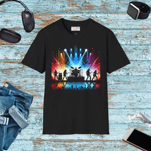 Colorful Music Festival Softstyle Tee - Vibrant Unisex Style - Dipaliz - Xs / Black - T-shirts
