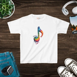 Colorful Music Notes Tee for Young Lovers - Dipaliz - White / Xs - T-shirts