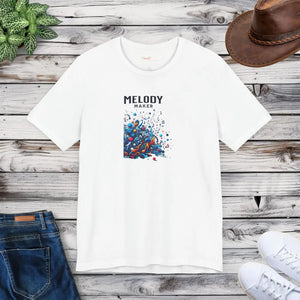 Colorful Music Notes Jersey Tee - Soft Cotton - Dipaliz - T-shirts