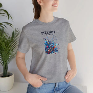 Colorful Music Notes Jersey Tee - Soft Cotton - Dipaliz - T-shirts