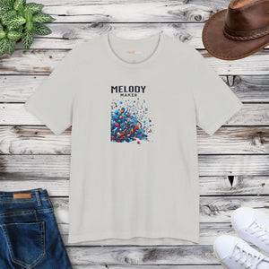 Colorful Music Notes Jersey Tee - Soft Cotton - Dipaliz - T-shirts
