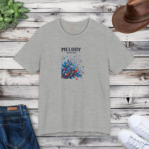 Colorful Music Notes Jersey Tee - Soft Cotton - Dipaliz - T-shirts