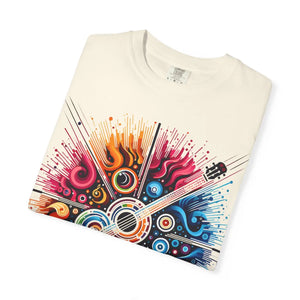 Colorful Musical Vibes Unisex Garment Dyed Shirt - Dipaliz - T-shirts