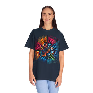 Colorful Musical Vibes Unisex Garment Dyed Shirt - Dipaliz - T-shirts