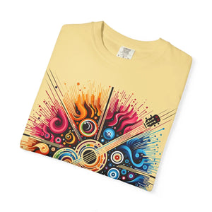 Colorful Musical Vibes Unisex Garment Dyed Shirt - Dipaliz - T-shirts