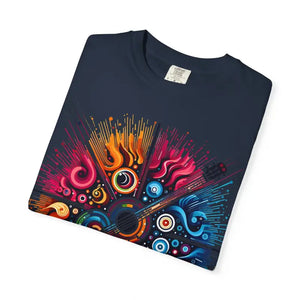 Colorful Musical Vibes Unisex Garment-dyed T-shirt - Dipaliz - T-shirts