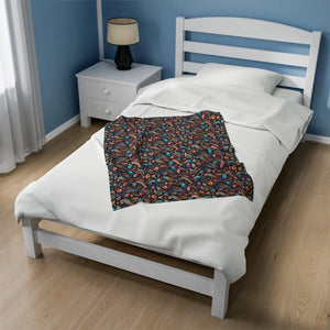 Colorful Paisley Velveteen Plush Blanket - Dipaliz - Blankets