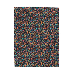Colorful Paisley Velveteen Plush Blanket - Dipaliz - Blankets