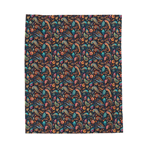 Colorful Paisley Velveteen Plush Blanket - Dipaliz - Blankets