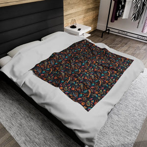 Colorful Paisley Velveteen Plush Blanket - Dipaliz - Blankets