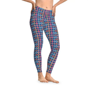 Colorful Pattern Spandex Leggings Bold Comfort Style Dipaliz - Xl / Seam Thread Color Automatically Matched to Design