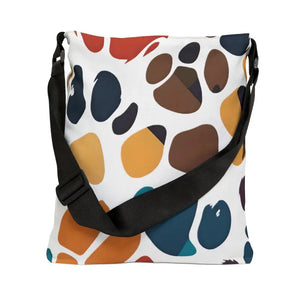 Colorful Paw Print Tote Bag - Vibrant Style Organizer - Dipaliz - Bags