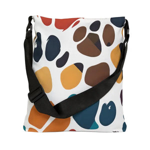 Colorful Paw Print Tote Bag - Vibrant Style Organizer - Dipaliz - Bags