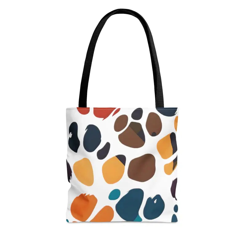 Colorful Paw Prints Tote: your Perfect Adventure Companion! - Bags