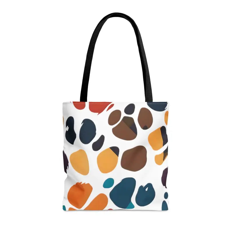 Colorful Paw Prints Tote: your Perfect Adventure Companion! - Bags