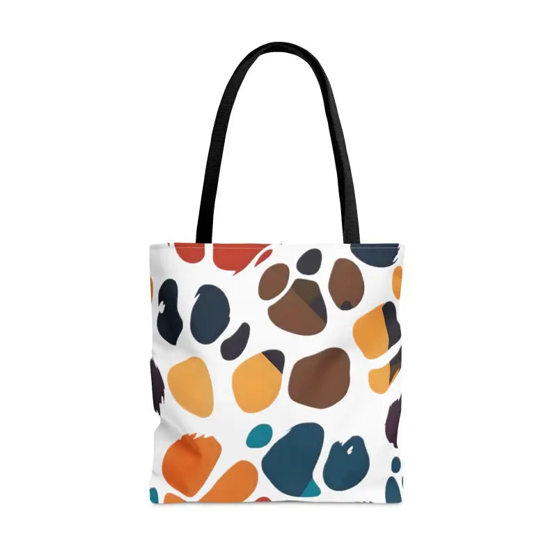 Colorful Paw Prints Tote: your Perfect Adventure Companion! - Bags