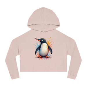 Penguin Cropped Hooded Sweatshirt - Featherlight Colorful - Dipaliz - Sweatshirts