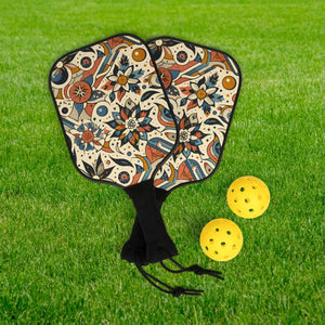 Colorful Pickleball Paddle Set - Vibrant Court Style - Dipaliz - 7.5’’ × 15.5’’