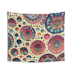 Polka Dots Tapestry - Bold Vivid Design for Home Decor - Dipaliz - 104’’ × 88’’