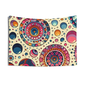 Polka Dots Tapestry - Bold Vivid Design for Home Decor - Dipaliz - 36’’ × 26’’