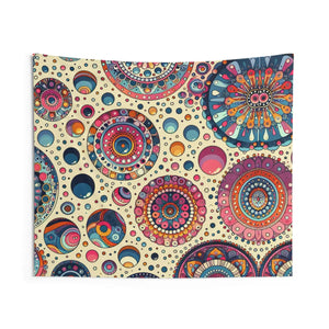Polka Dots Tapestry - Bold Vivid Design for Home Decor - Dipaliz - 60’’ × 50’’