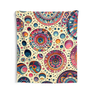 Polka Dots Tapestry - Bold Vivid Design for Home Decor - Dipaliz - 68’’ × 80’’