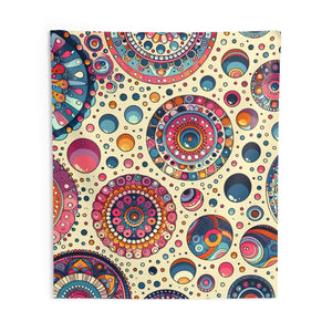 Polka Dots Tapestry - Bold Vivid Design for Home Decor - Dipaliz - 88’’ × 104’’