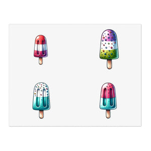 Vibrant Popsicles Sticker Sheets - Holographic Vinyl - Dipaliz - Decorative Stickers