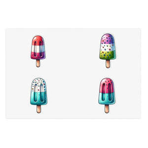 Vibrant Popsicles Sticker Sheets - Holographic Vinyl - Dipaliz - Decorative Stickers