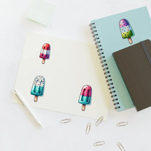 Vibrant Popsicles Sticker Sheets - Holographic Vinyl - Dipaliz - Decorative Stickers