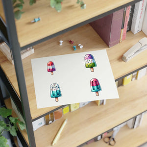 Vibrant Popsicles Sticker Sheets - Holographic Vinyl - Dipaliz - Decorative Stickers