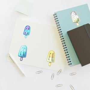 Vibrant Popsicles Sticker Sheets - Holographic Vinyl - Dipaliz - Decorative Stickers