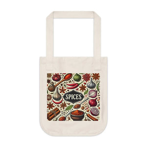 Vibrant Organic Canvas Tote - Colorful Spices Design - Dipaliz - Bags
