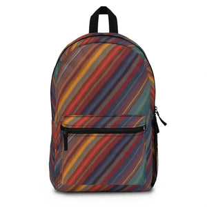 Colorful Striped Pattern Backpack Travel Bag - Dipaliz - one Size - Backpacks